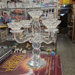 Glass candelabra