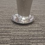 Silver hammered stemless kiddush cup
