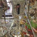 *SOLD* Silver and glass kiddush cup